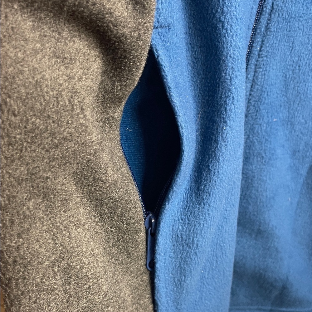 Columbia Royal Blue and Charcoal Vest with Zip Front Pockets - Picture 3 of 7
